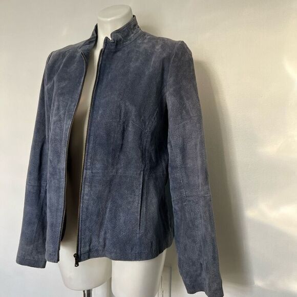 Relativity Suede Blue Jacket y2K - Picture 2 of 15
